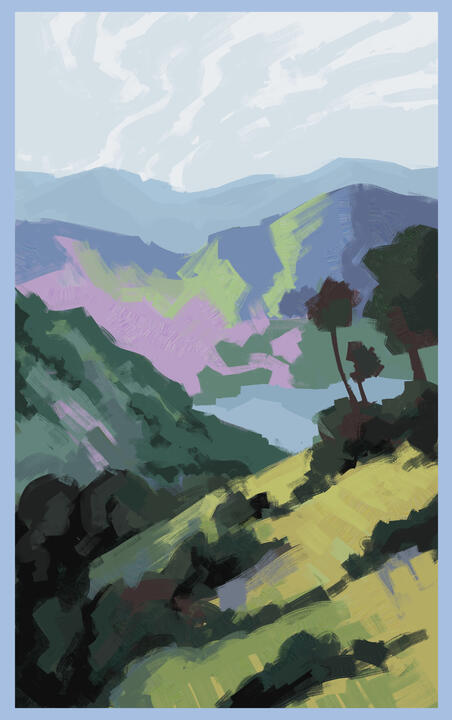 Lake and Mountains